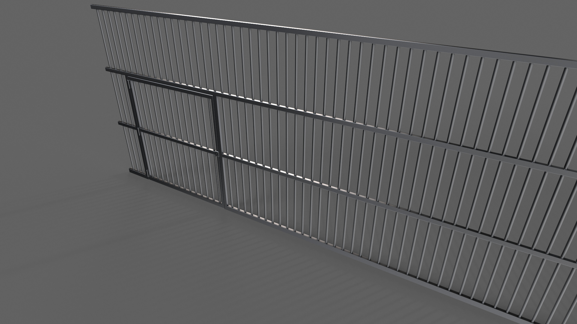 PBR Door Prison Cell 5 Low-poly 3D model_9