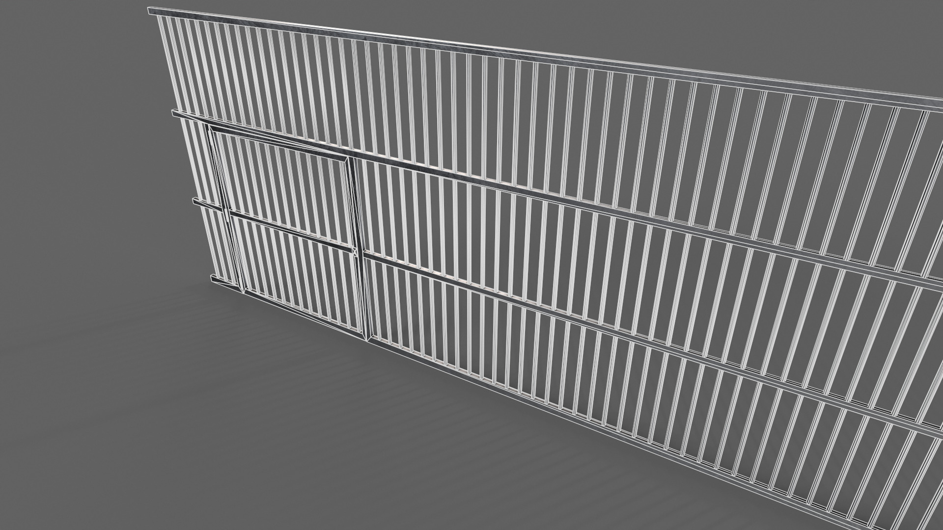 PBR Door Prison Cell 5 Low-poly 3D model_14
