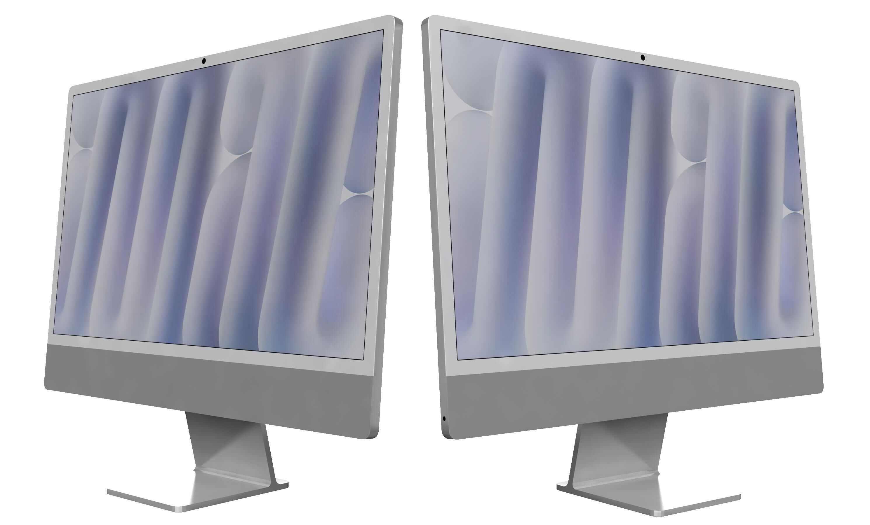 Apple iMac M4 Chip 2024 Silver 3D model_15