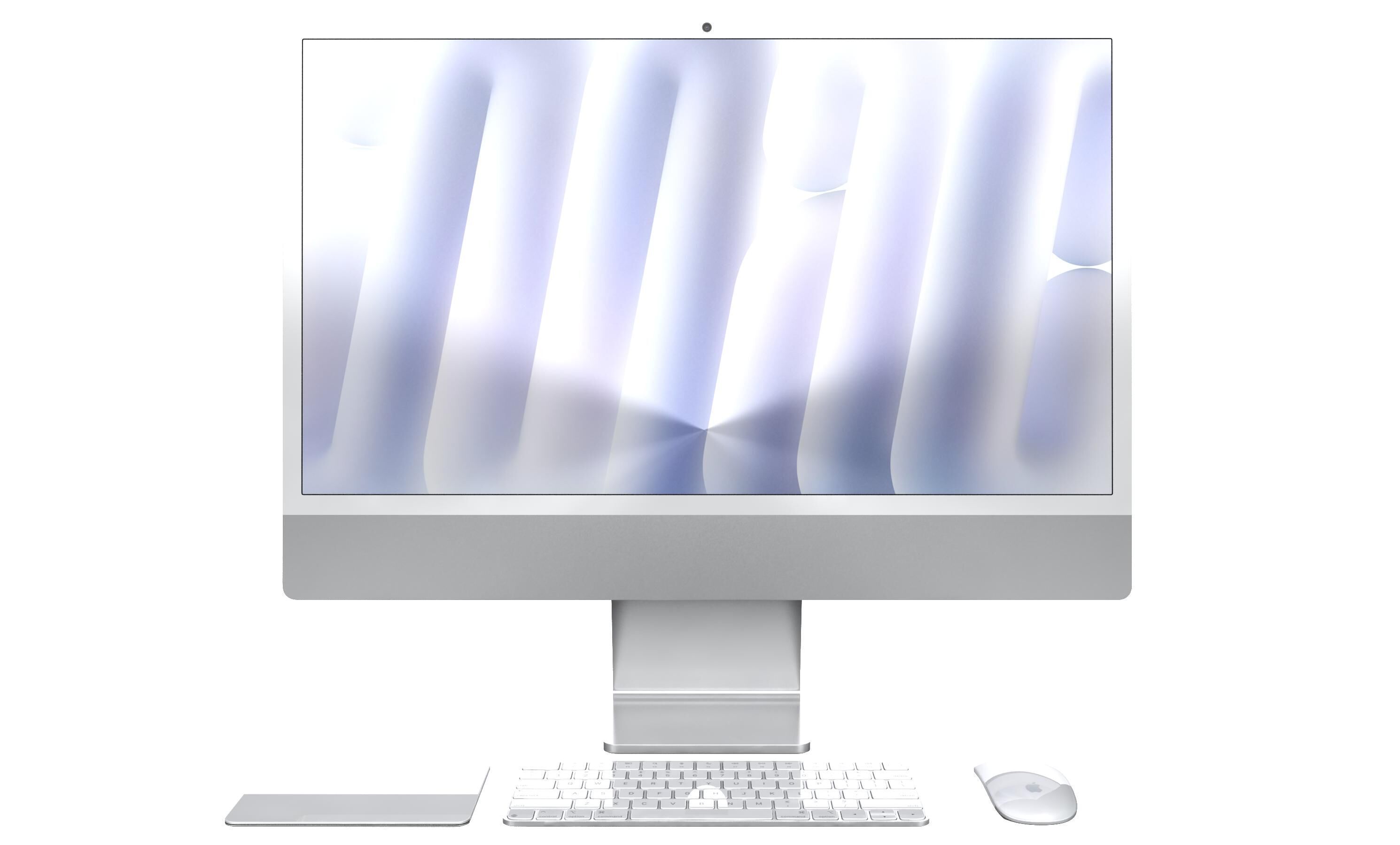 Apple iMac M4 Chip 2024 Silver 3D model_1