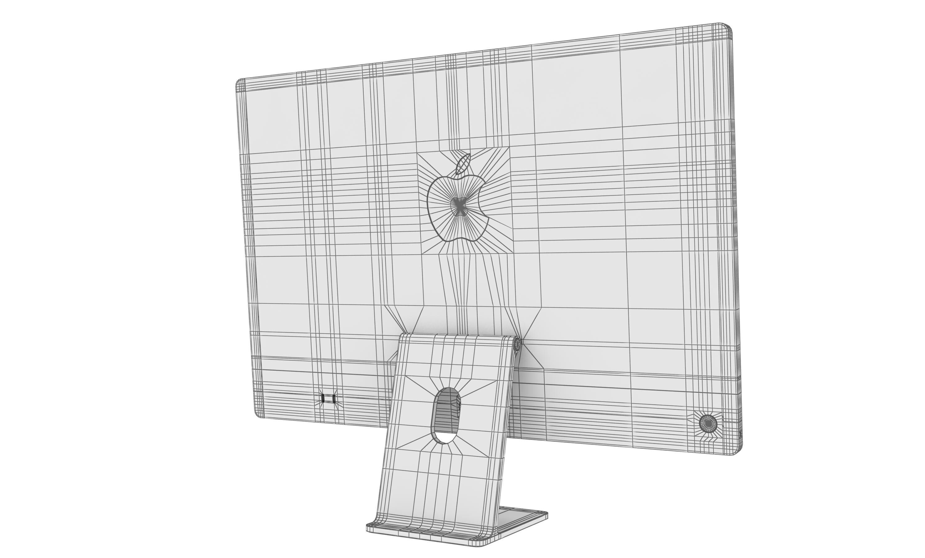Apple iMac M4 Chip 2024 Silver 3D model_27