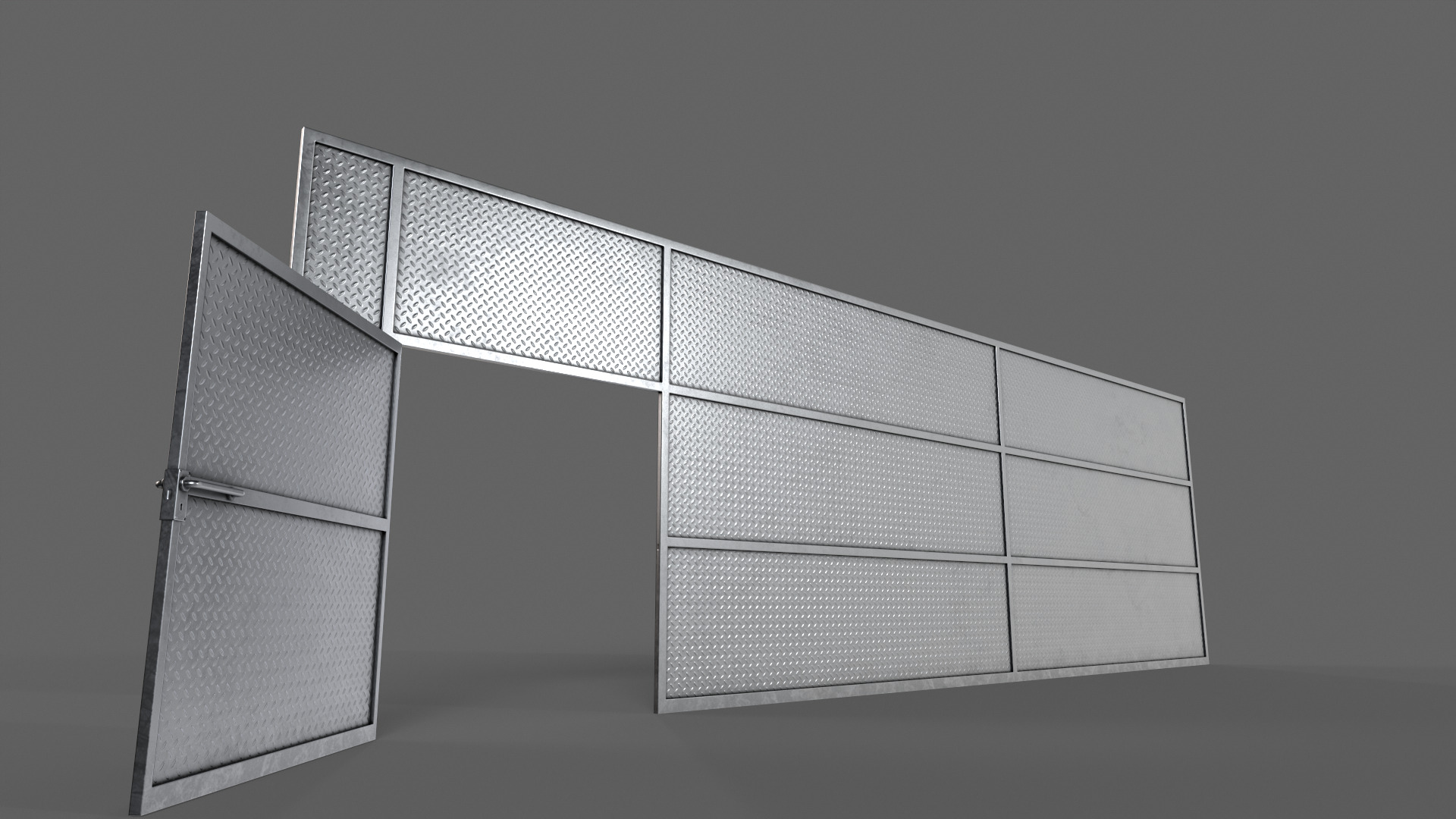 PBR Door Prison Cell 6 Low-poly 3D model_8