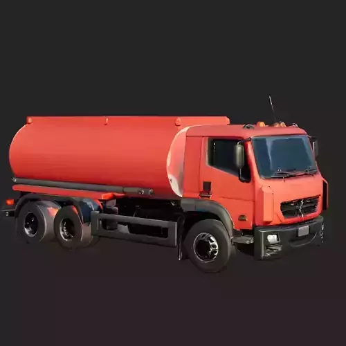 Realistic Tanker Truck 3D Model -Industrial Vehicle for Printing 3D print model