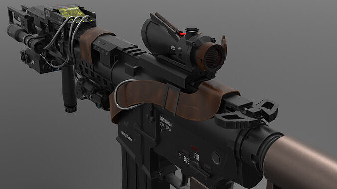 m4 military Fps - Tps Low-poly 3D model