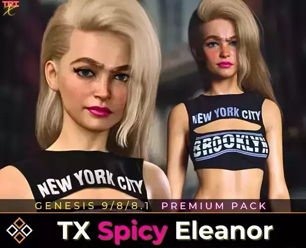 TX Spicy Eleanor Premium PACK for G9 G8 G8-1 Low-poly 3D model