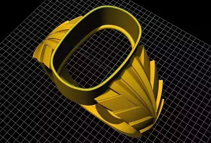 oval stone ring 3dm file 3D print model