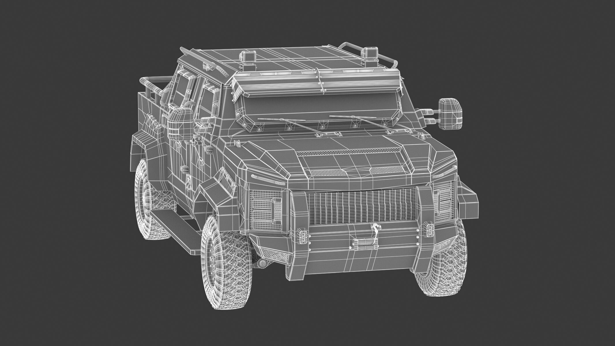 Alpine Armored Pit-Bull VXT Cal Tactical SWAT APC Truck 3D model_23