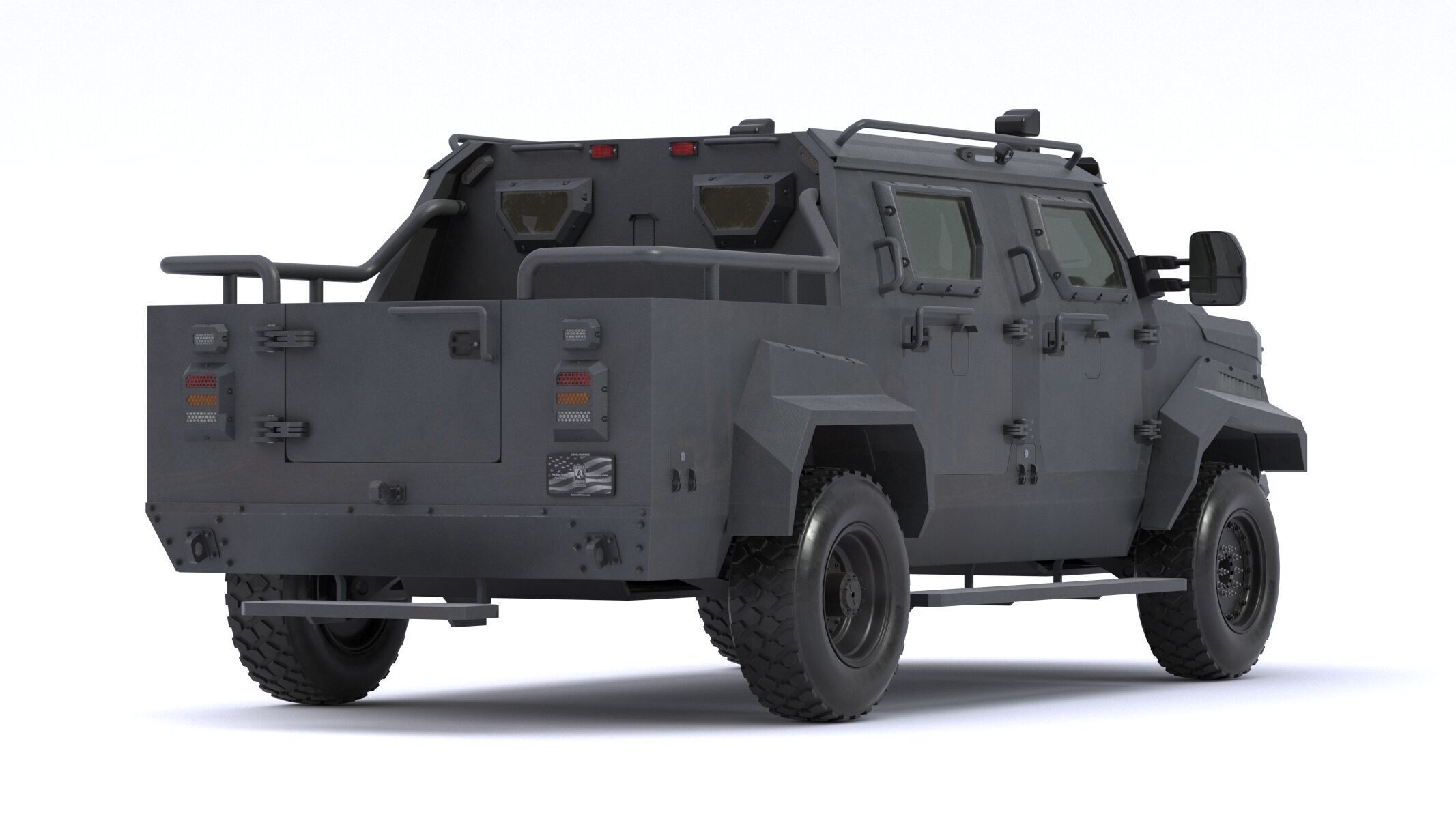 Alpine Armored Pit-Bull VXT Cal Tactical SWAT APC Truck 3D model_3