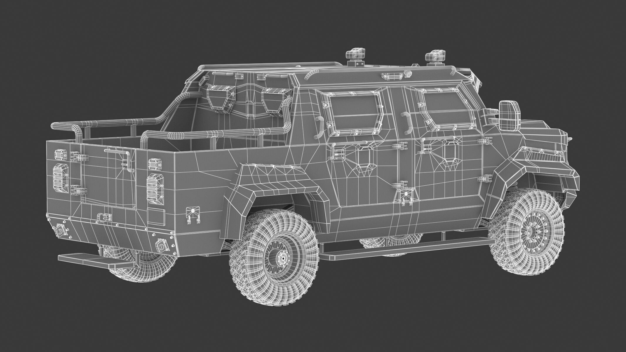 Alpine Armored Pit-Bull VXT Cal Tactical SWAT APC Truck 3D model_21
