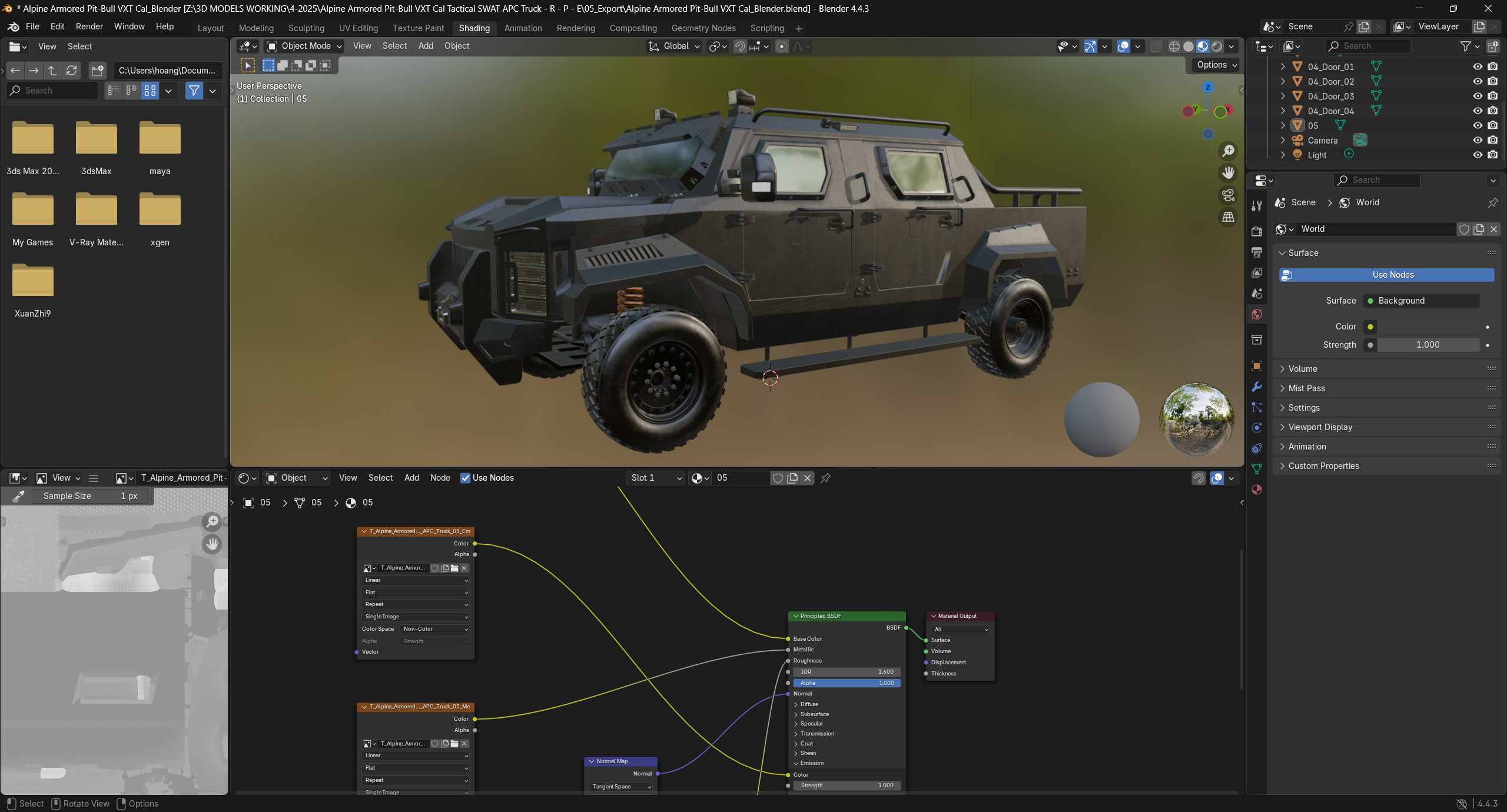 Alpine Armored Pit-Bull VXT Cal Tactical SWAT APC Truck 3D model_14