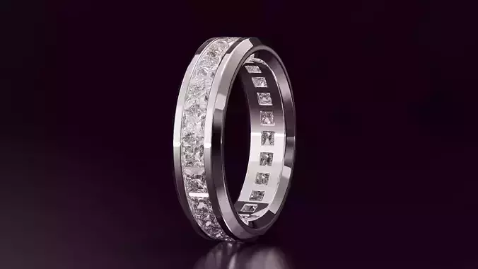 princess cut eternity ring N14 52EU size