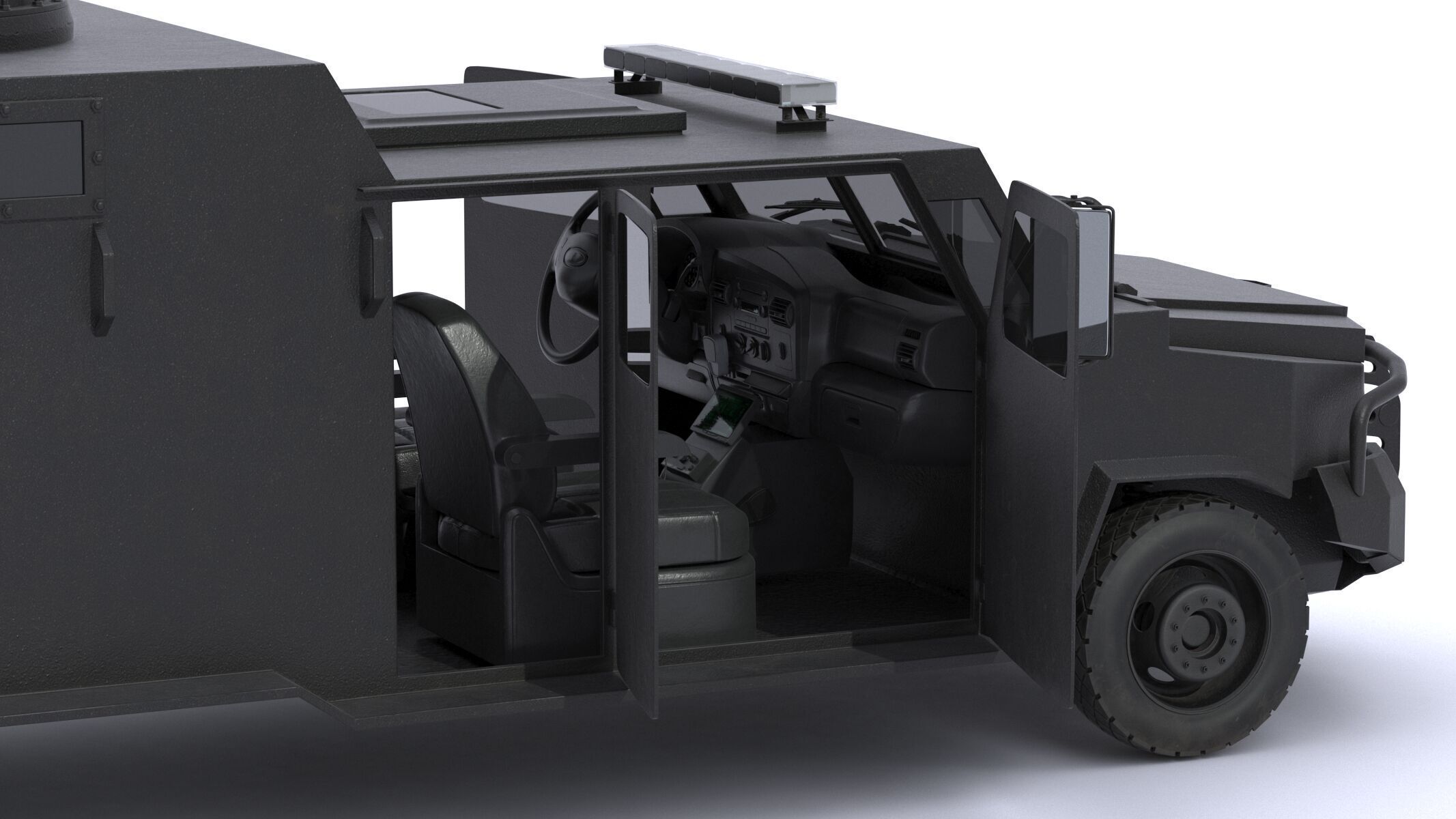 Alpine CUDA Armored Boxer Tactical SWAT Military Response Truck 3D model_7