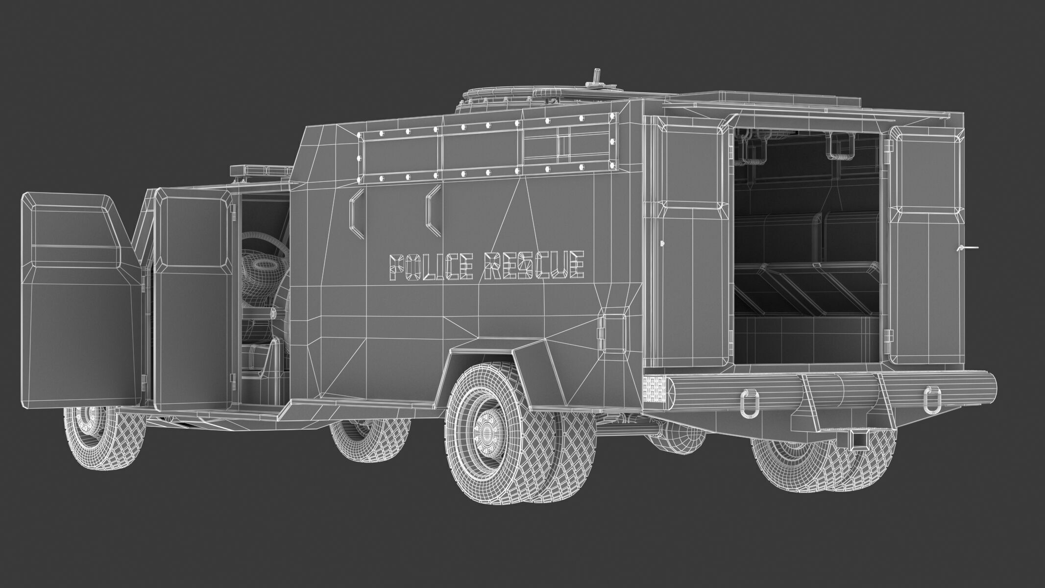 Alpine CUDA Armored Boxer Tactical SWAT Military Response Truck 3D model_18