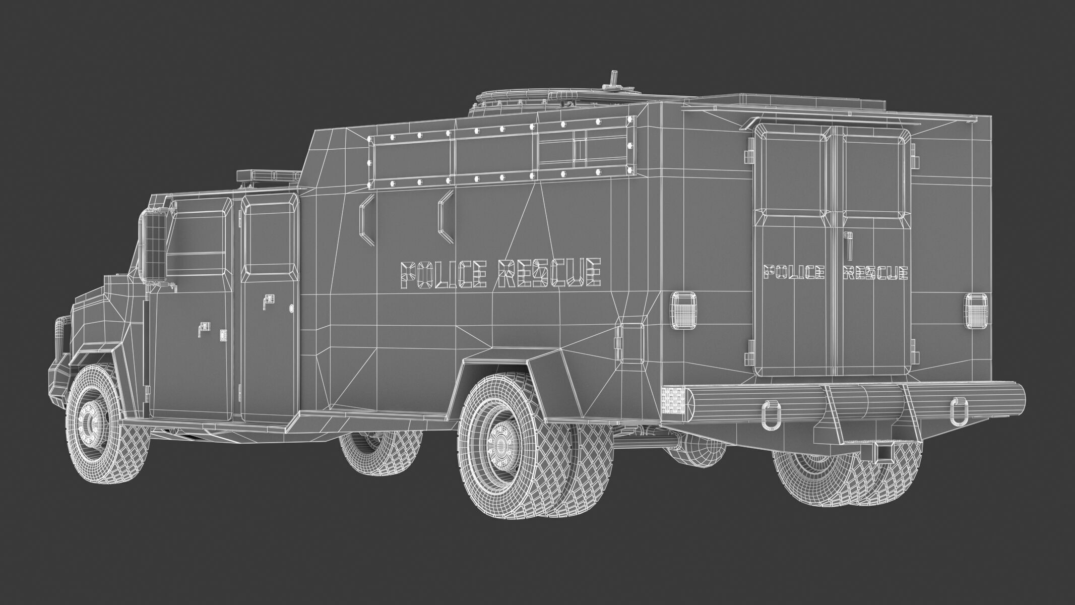 Alpine CUDA Armored Boxer Tactical SWAT Military Response Truck 3D model_17