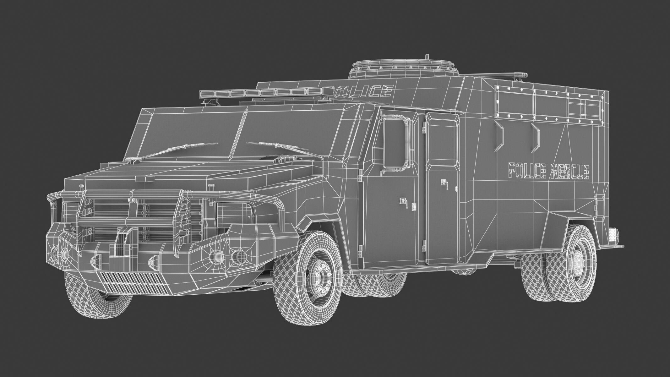 Alpine CUDA Armored Boxer Tactical SWAT Military Response Truck 3D model_1