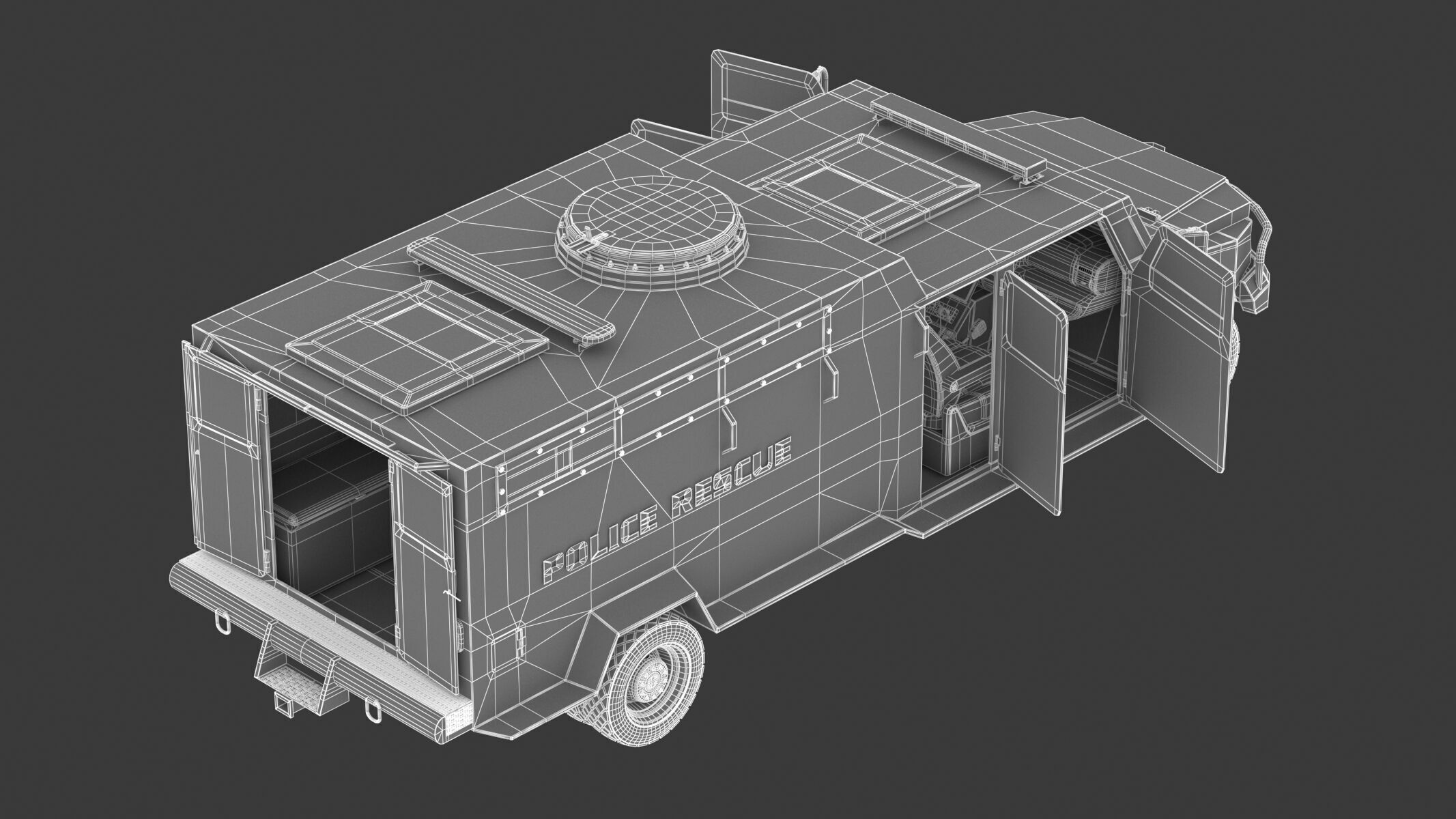 Alpine CUDA Armored Boxer Tactical SWAT Military Response Truck 3D model_19