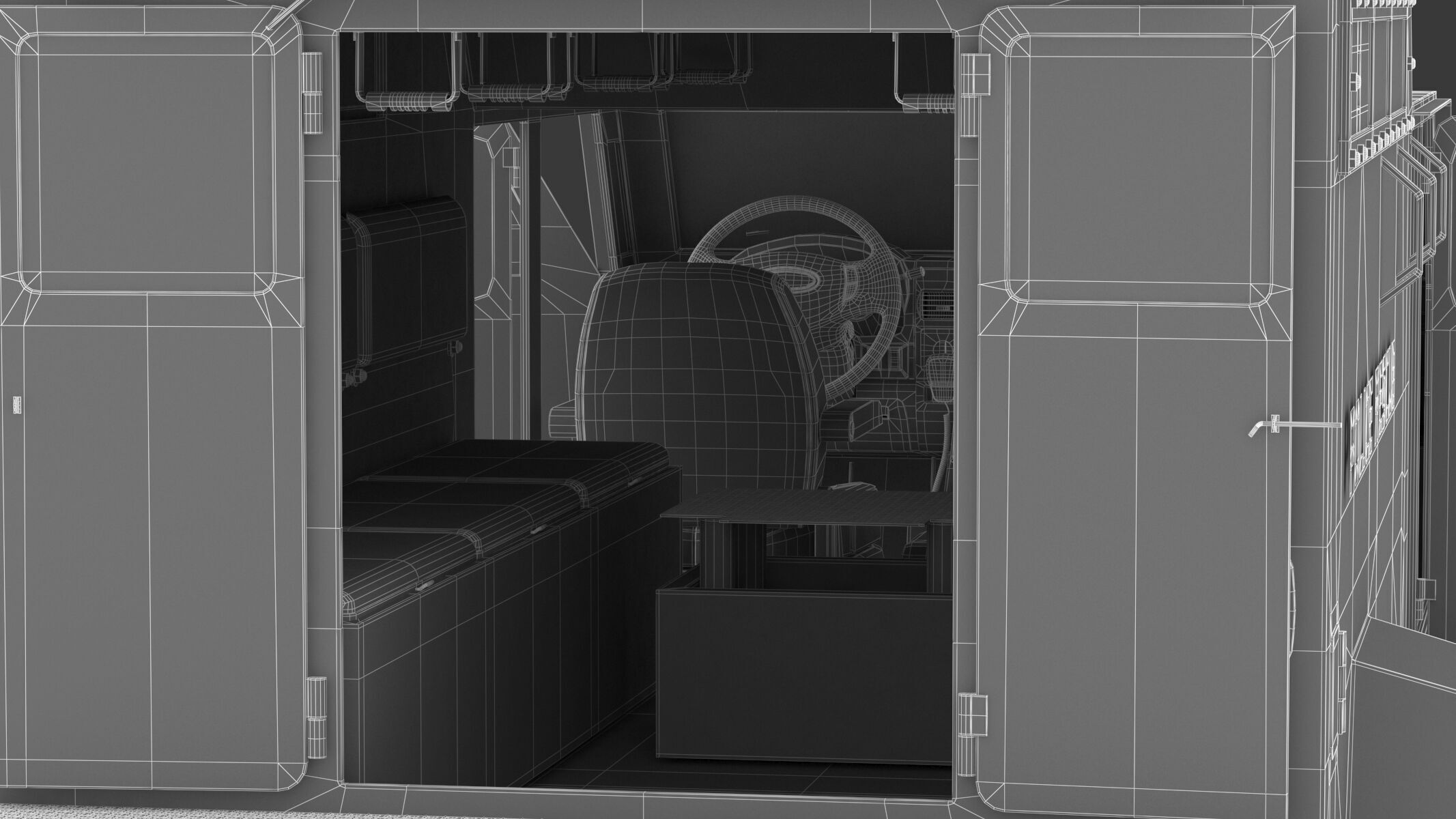 Alpine CUDA Armored Boxer Tactical SWAT Military Response Truck 3D model_21