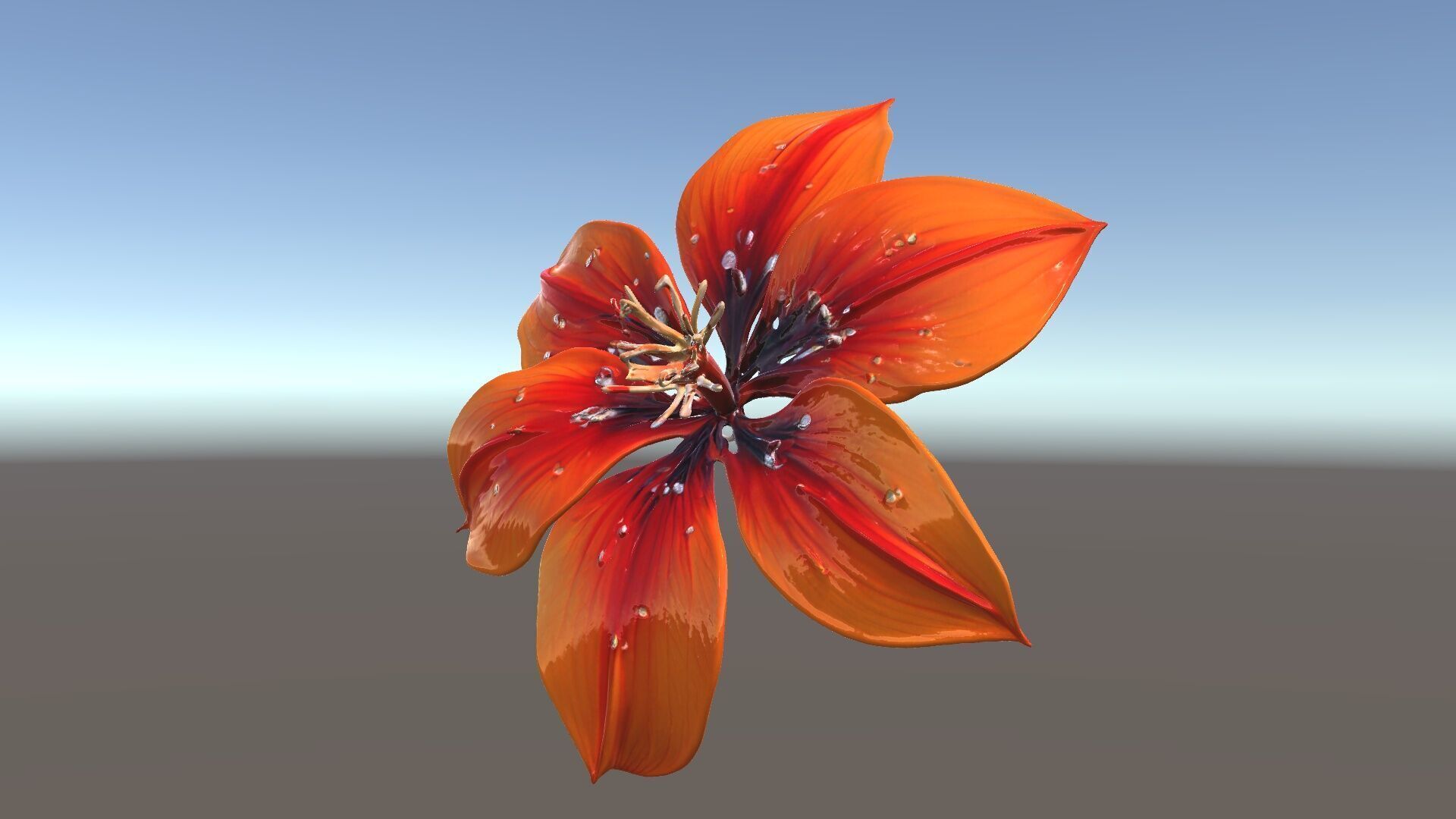 Realistic Orange Lily Flower D Model Pack Low-poly 3D model_5