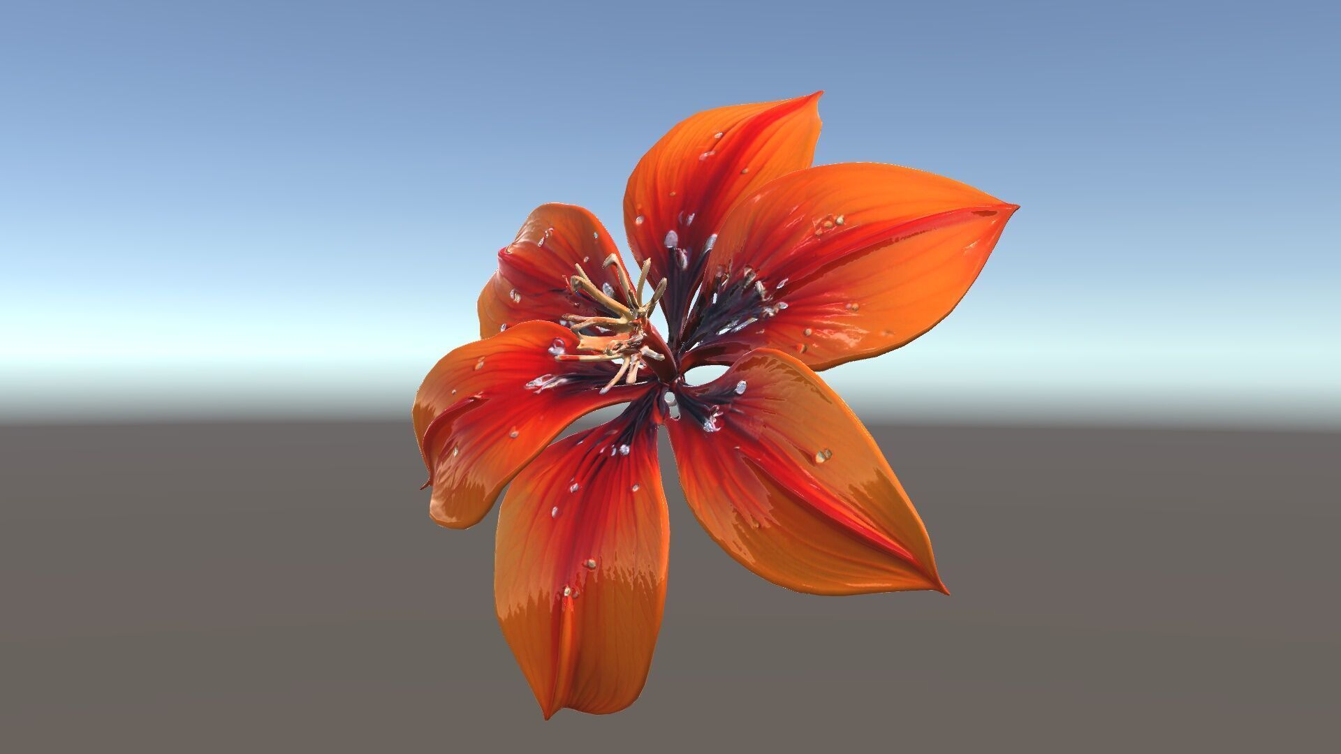 Realistic Orange Lily Flower D Model Pack Low-poly 3D model_31