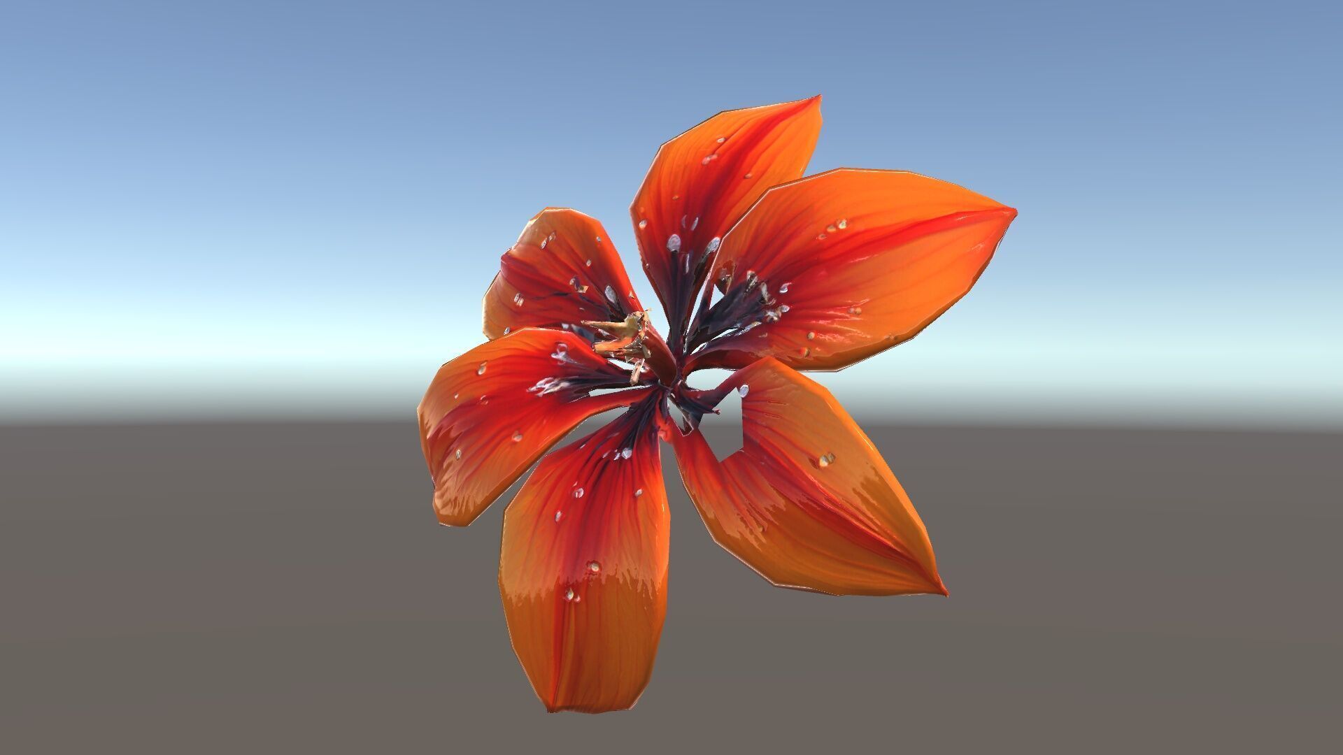 Realistic Orange Lily Flower D Model Pack Low-poly 3D model_7