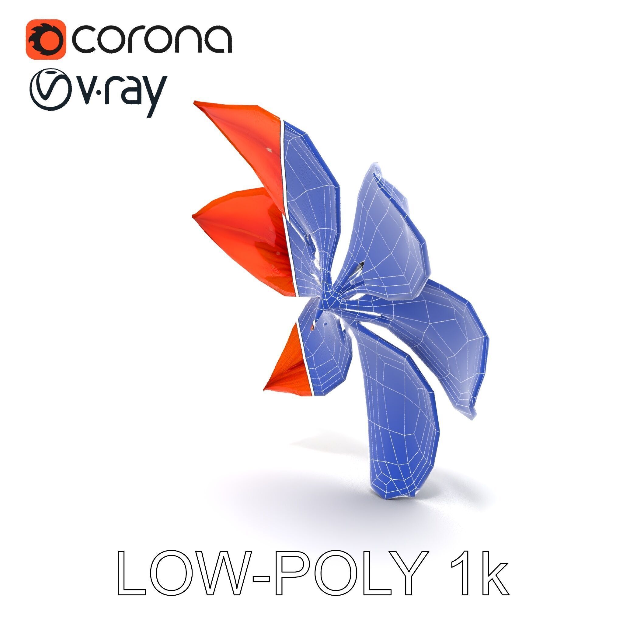Realistic Orange Lily Flower D Model Pack Low-poly 3D model_12