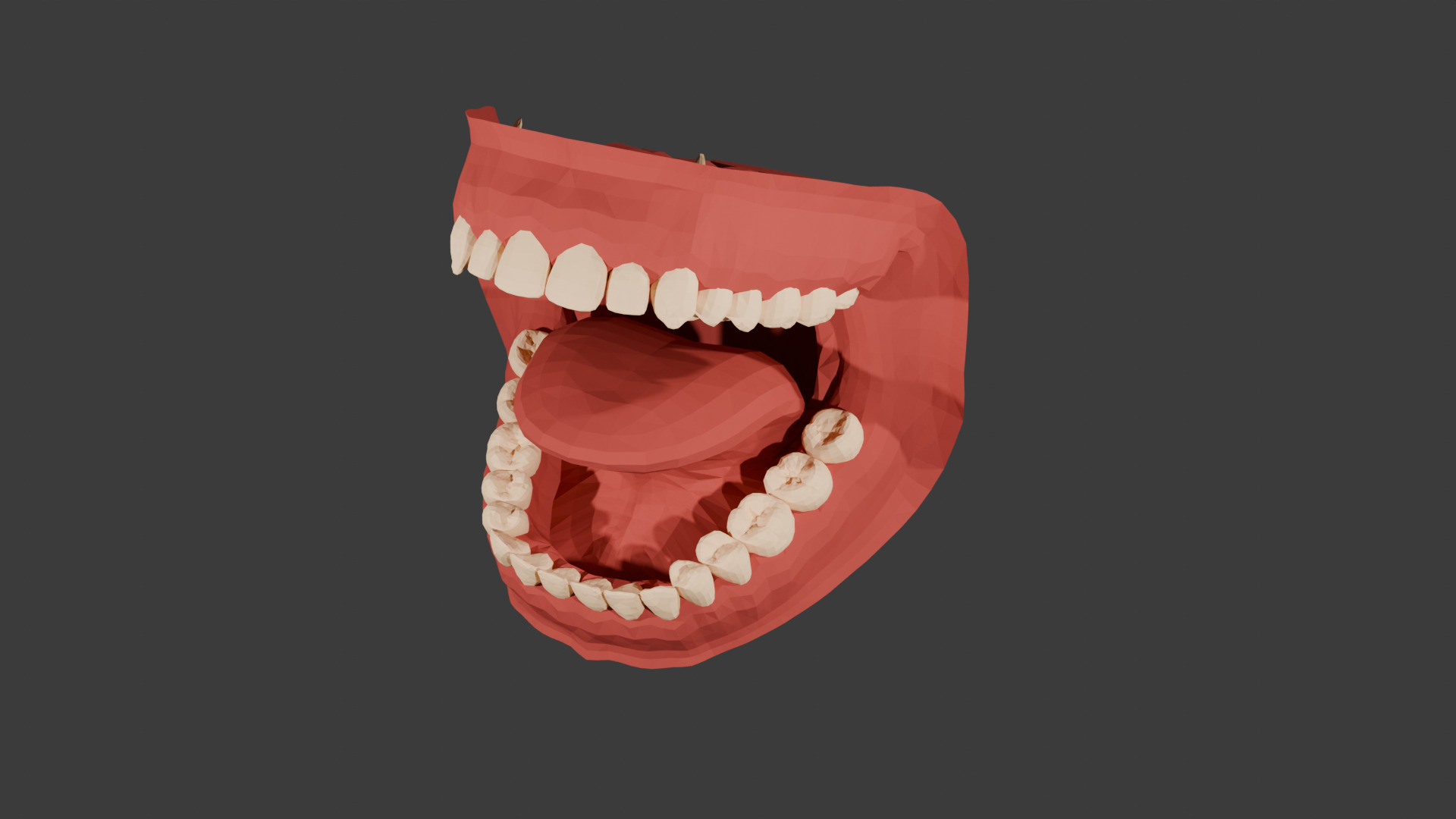 Stylized Mouth Anatomy 3D Print STL 3D print model_2