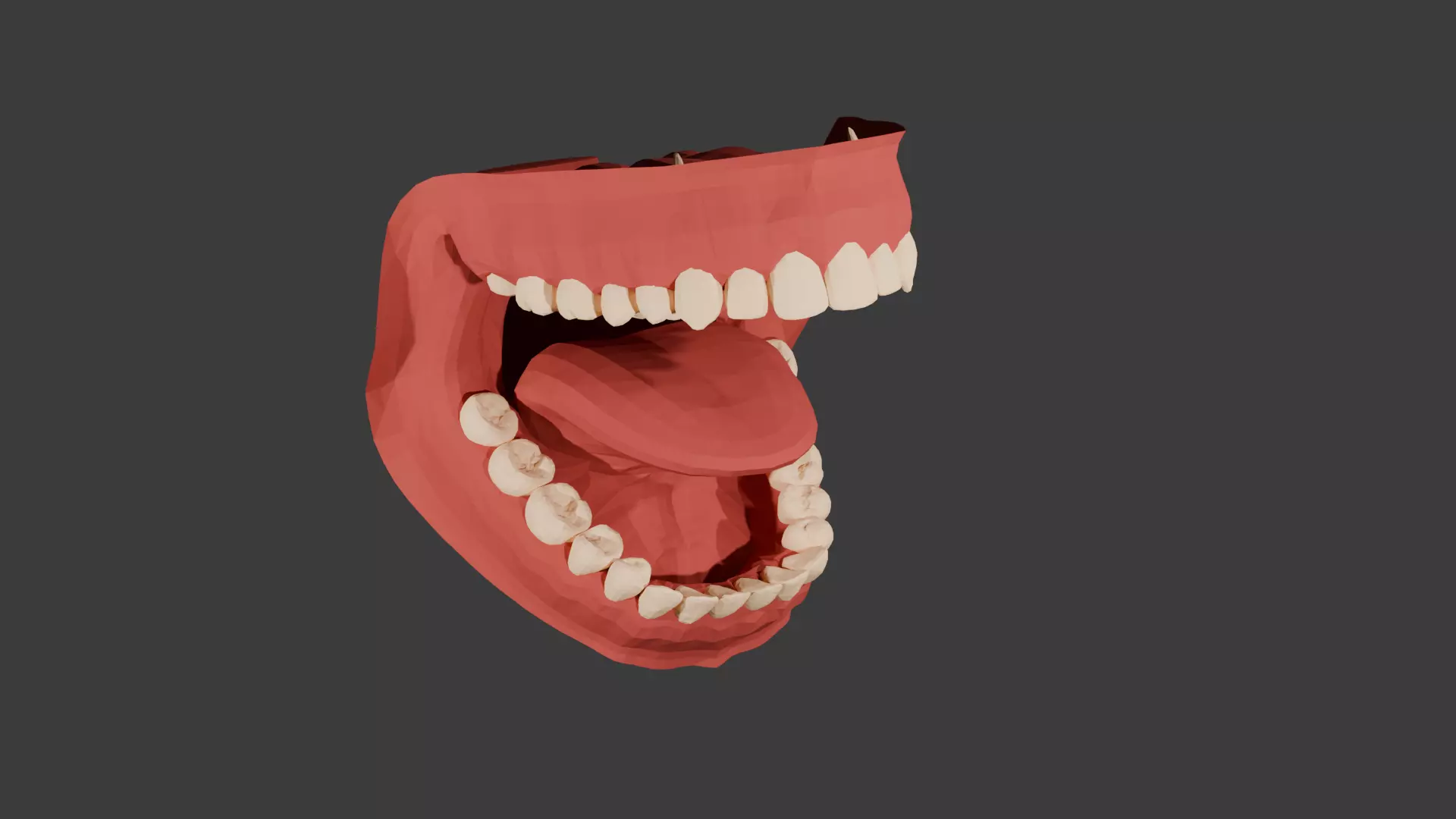 Stylized Mouth Anatomy 3D Print STL 3D print model_0