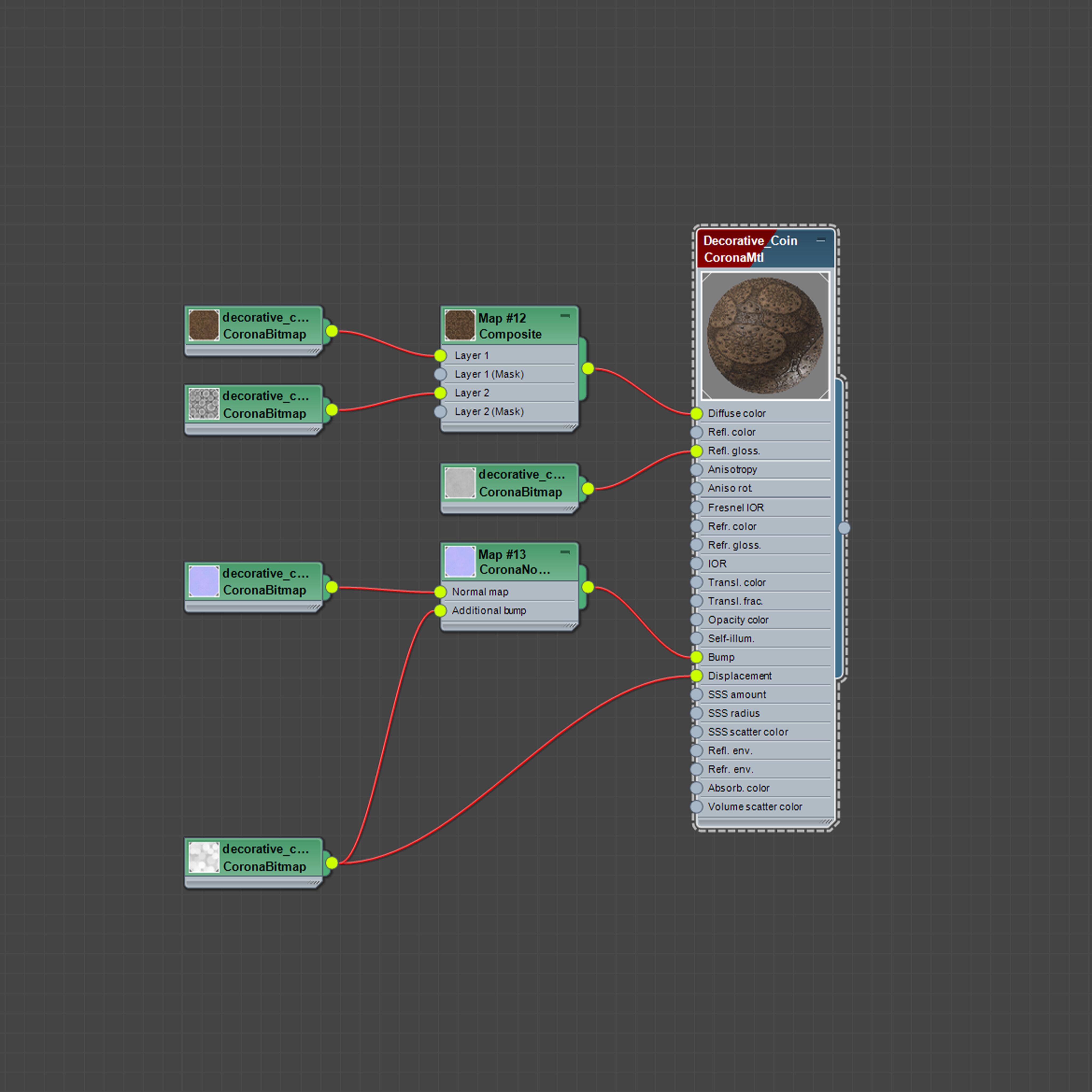 Seamless Decorative Coin Material Texture_6