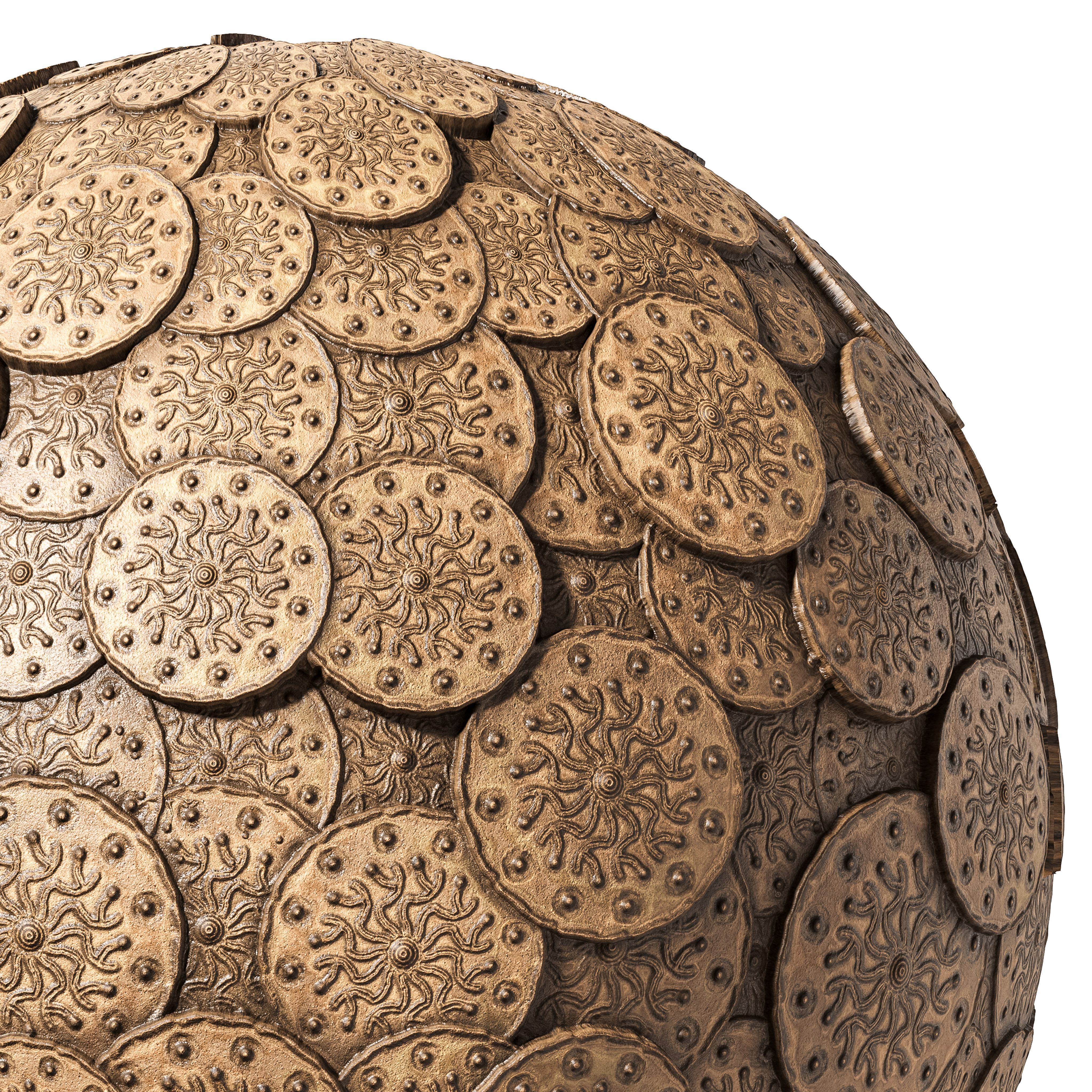 Seamless Decorative Coin Material Texture_5