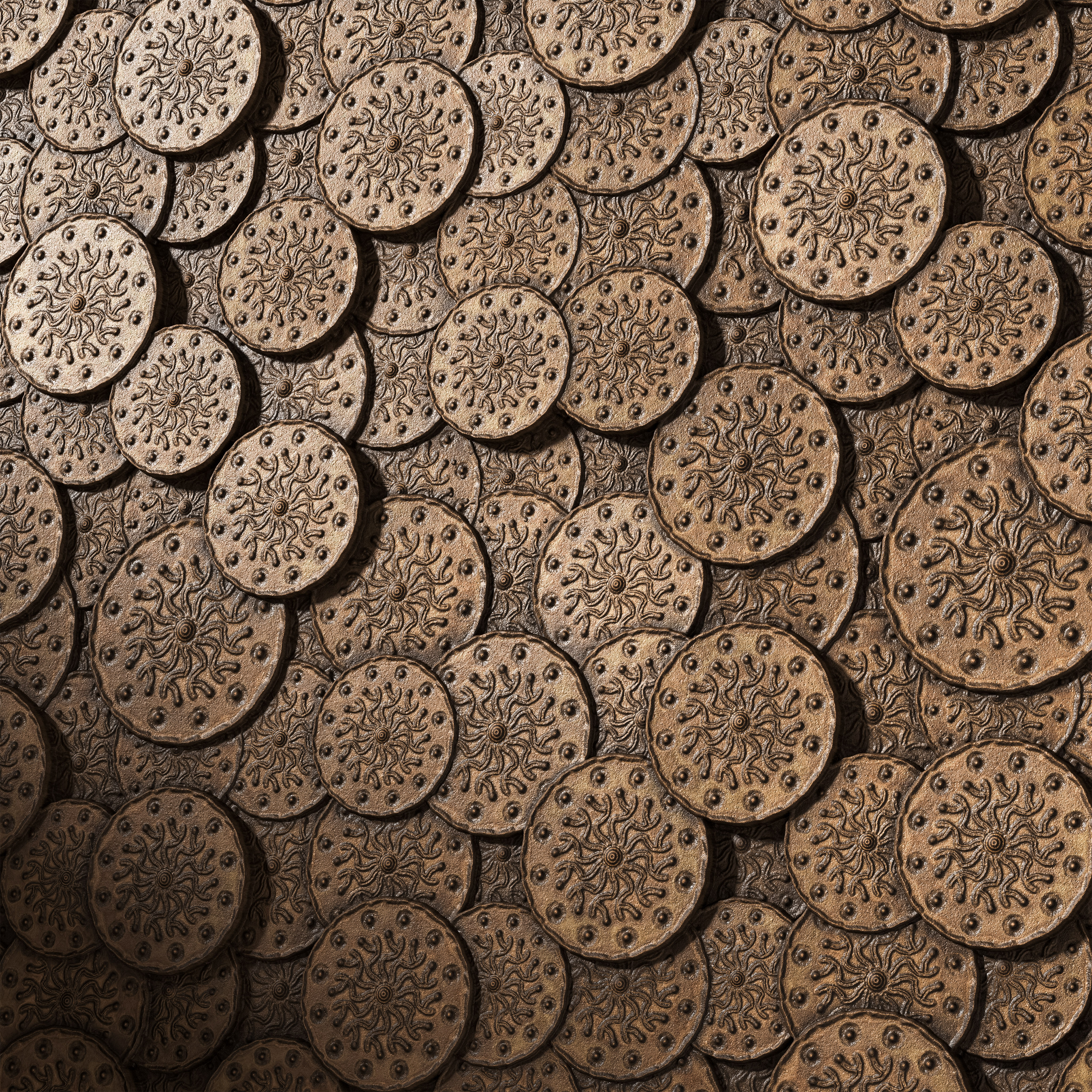Seamless Decorative Coin Material Texture_2
