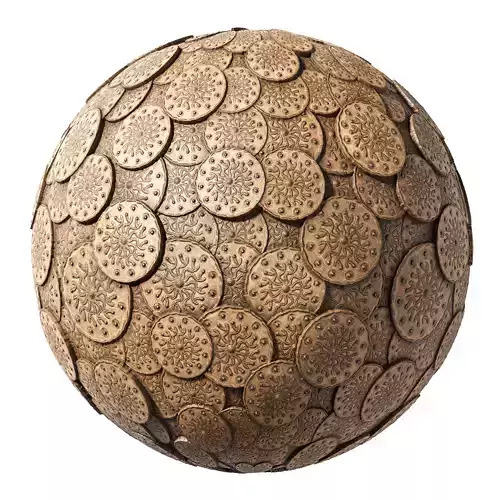 Seamless Decorative Coin Material Texture