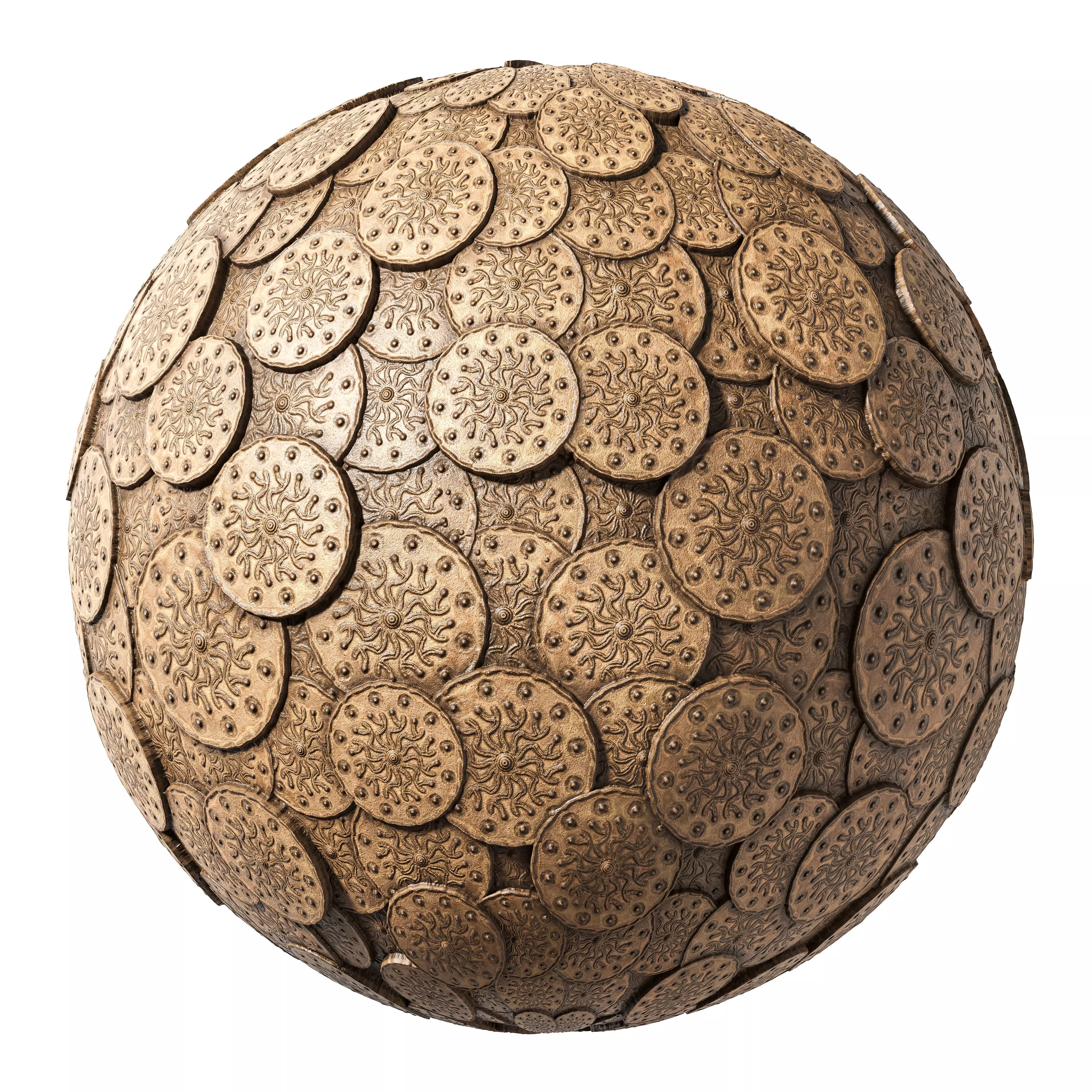 Seamless Decorative Coin Material Texture_0