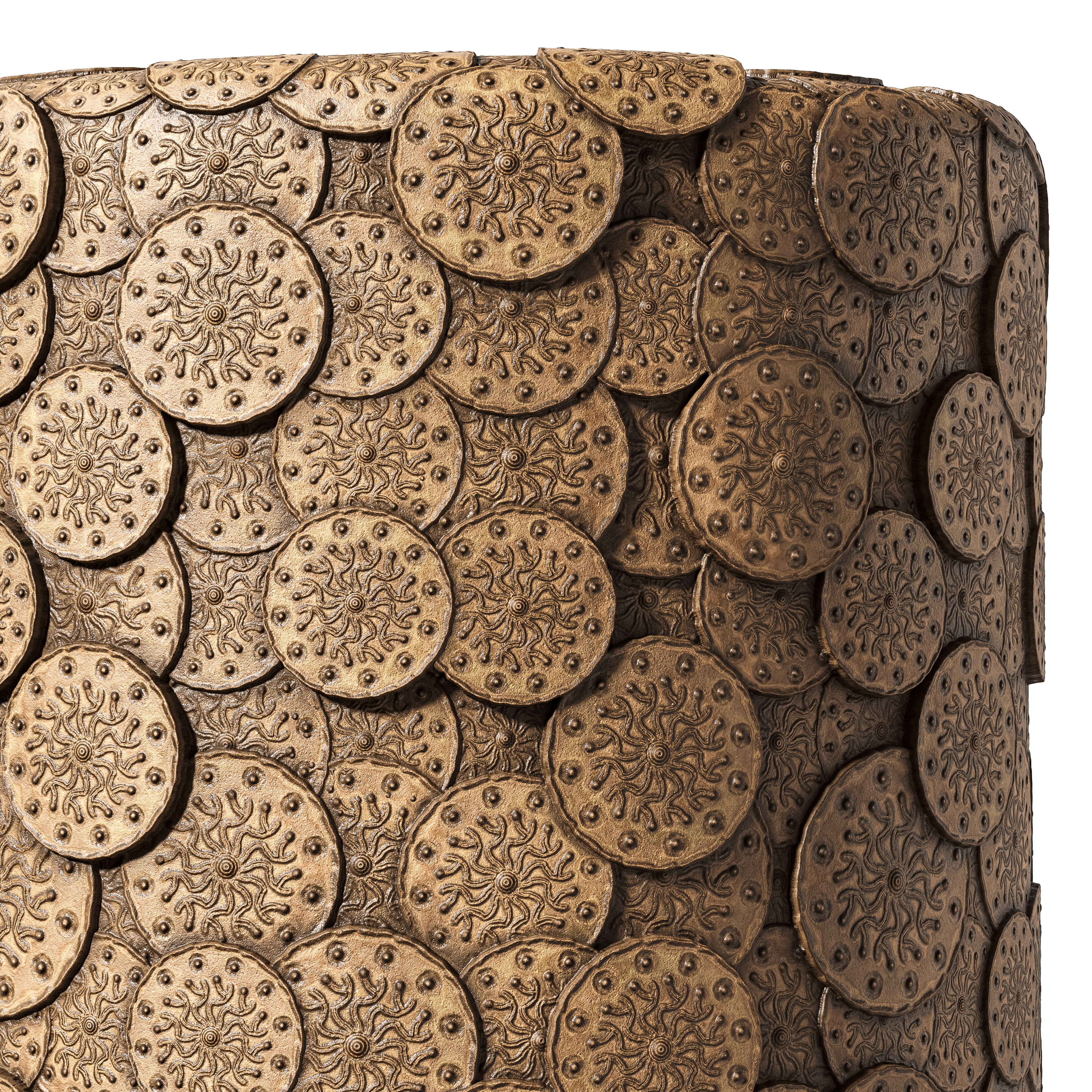 Seamless Decorative Coin Material Texture_3