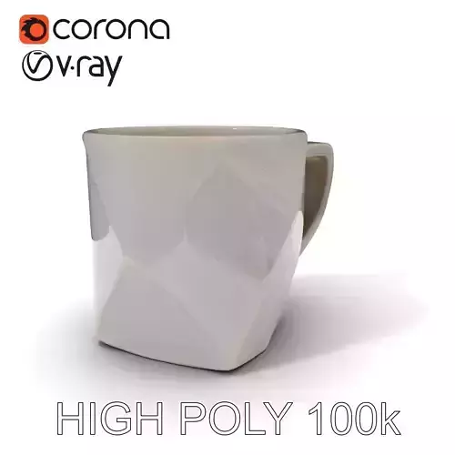 Geometric Ceramic Mug Model Pack
