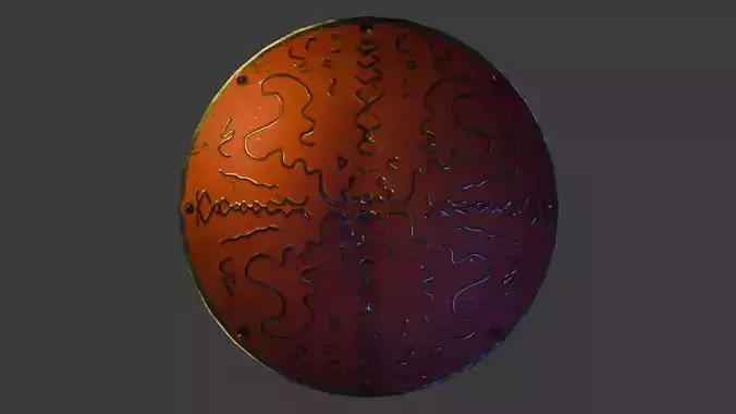 high Details Low-Poly Shield - 1000 Polygons