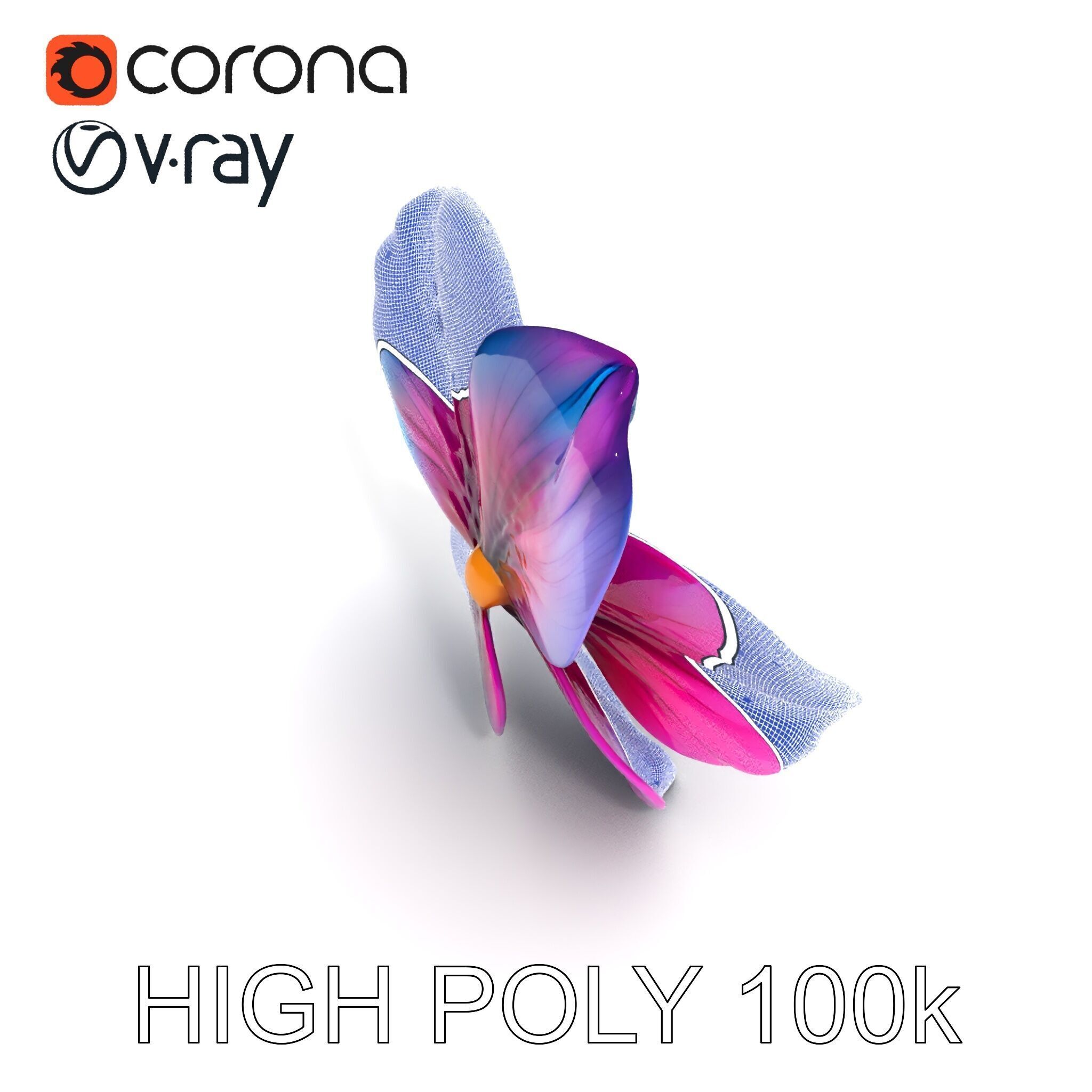 Vibrant Multicolor Flower Model Pack for D Rendering and Anim... Low-poly 3D model_30
