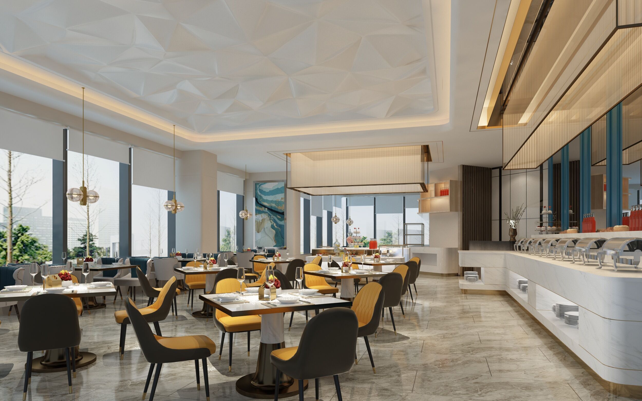 restaurant 3D model_2