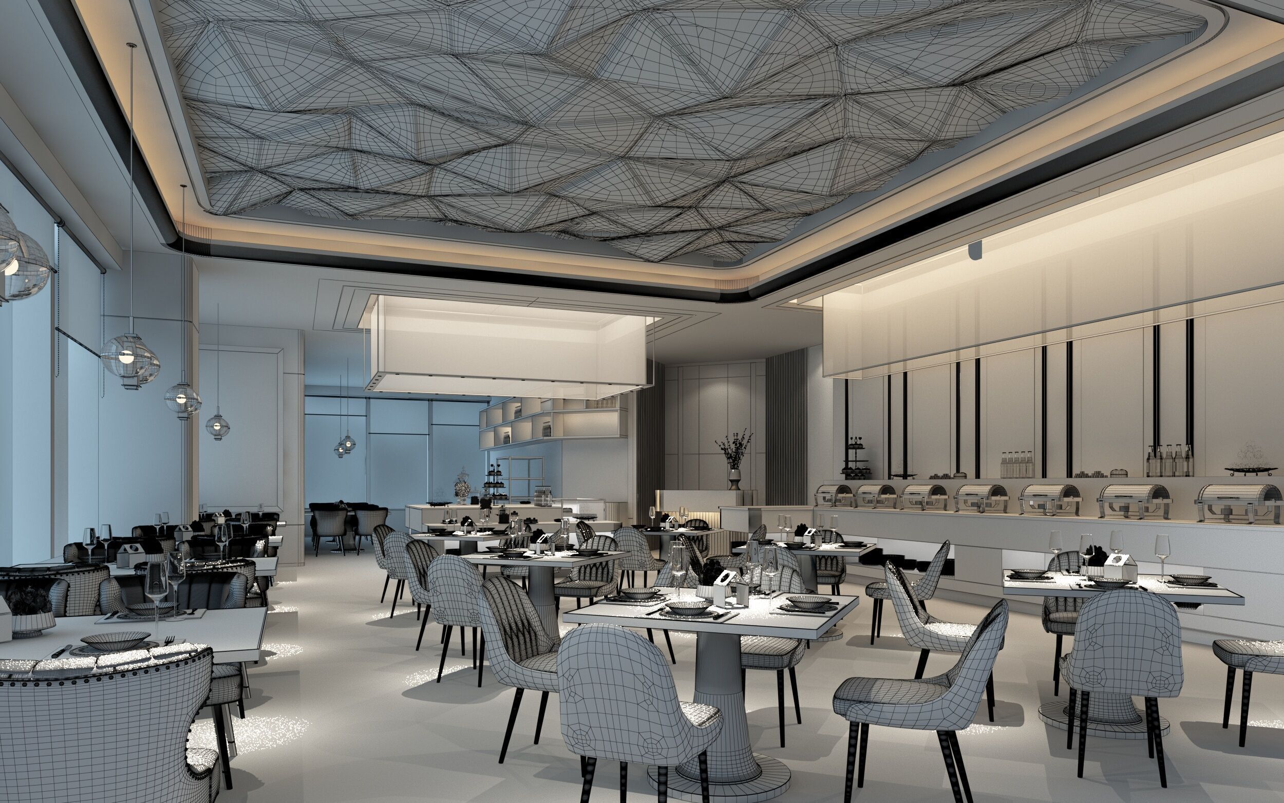 restaurant 3D model_3