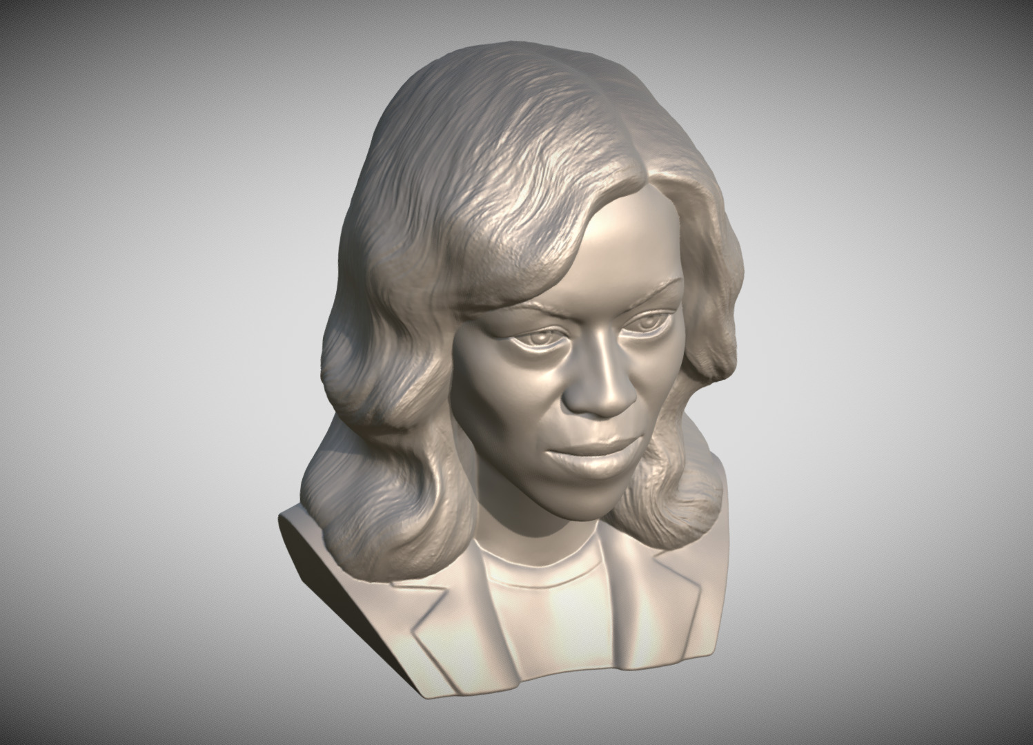 Michelle Obama bust 3D print model_9