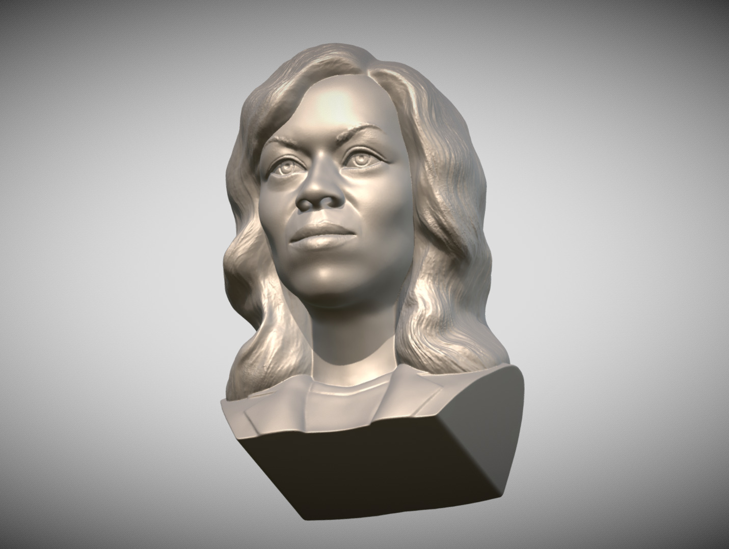 Michelle Obama bust 3D print model_12