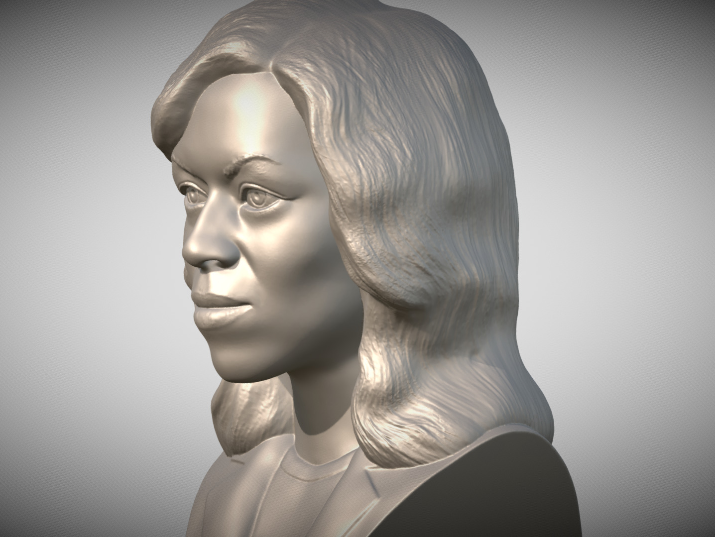 Michelle Obama bust 3D print model_2