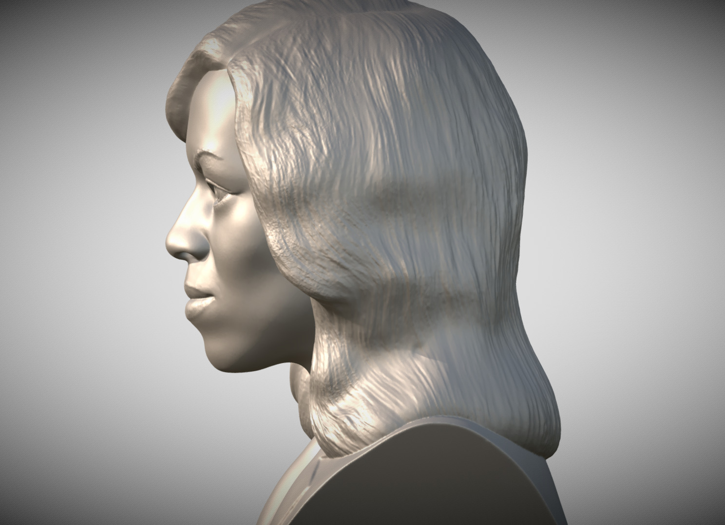 Michelle Obama bust 3D print model_3