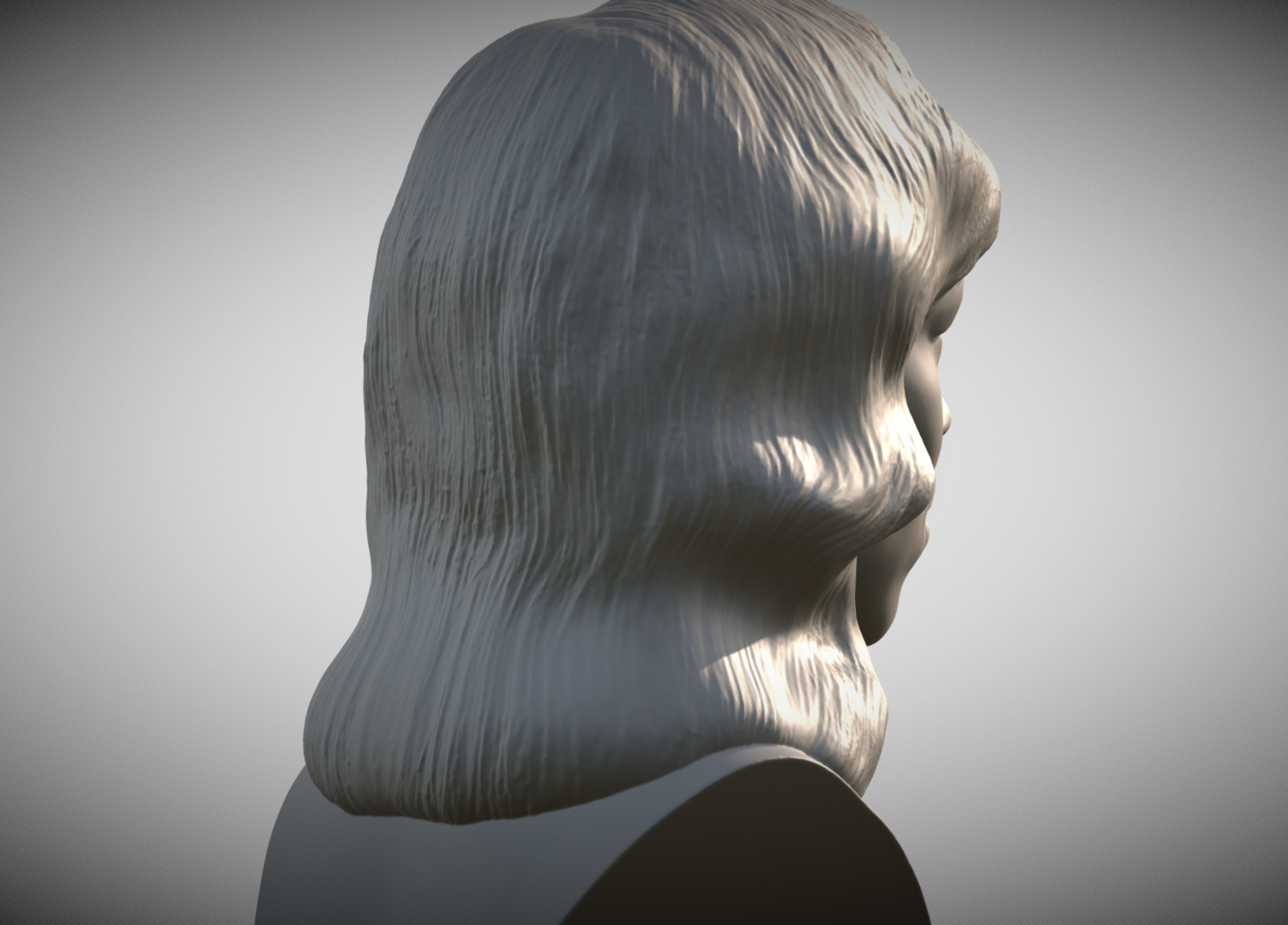 Michelle Obama bust 3D print model_5