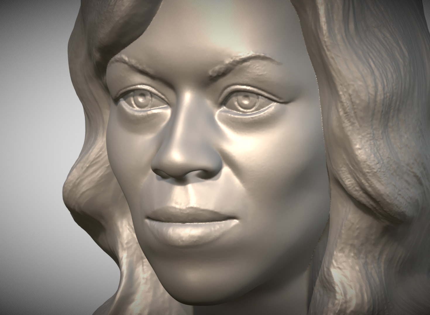 Michelle Obama bust 3D print model_14