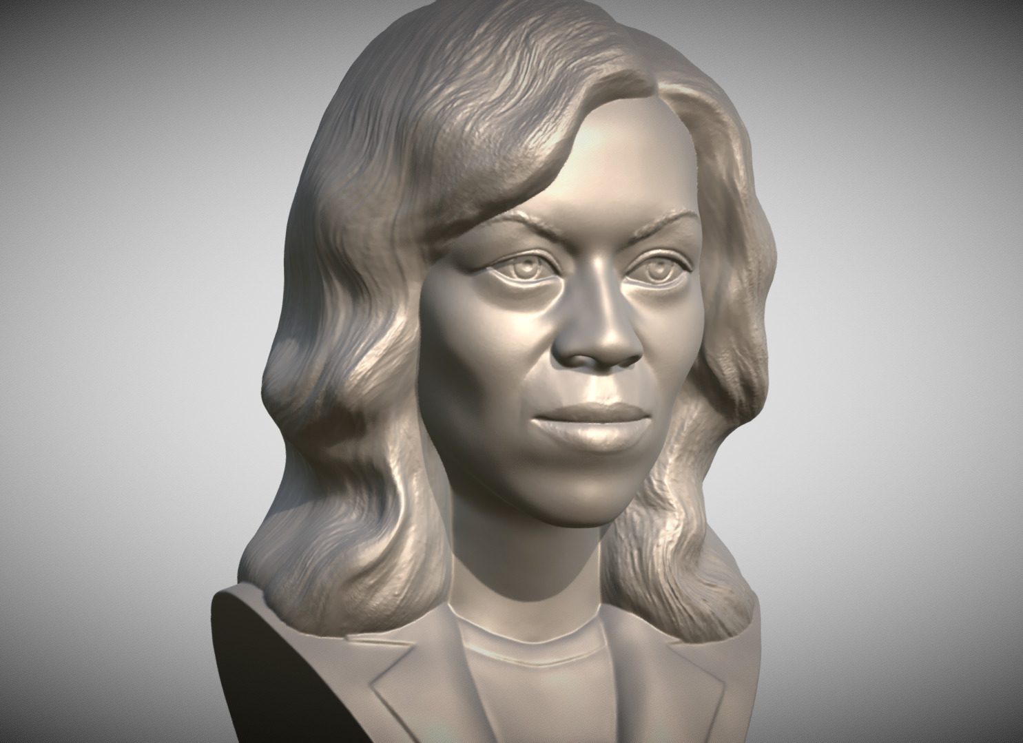 Michelle Obama bust 3D print model_7