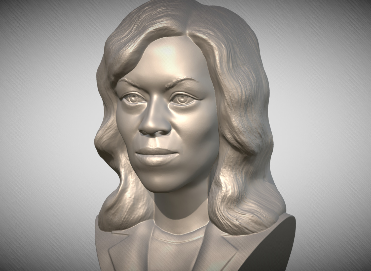 Michelle Obama bust 3D print model_1