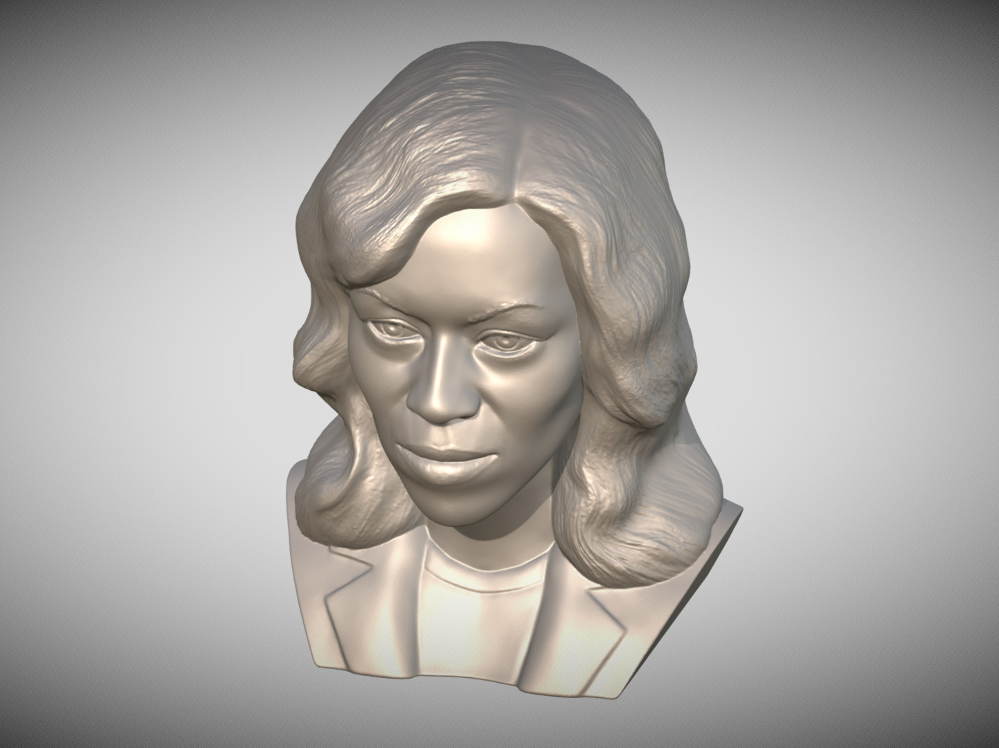 Michelle Obama bust 3D print model_10