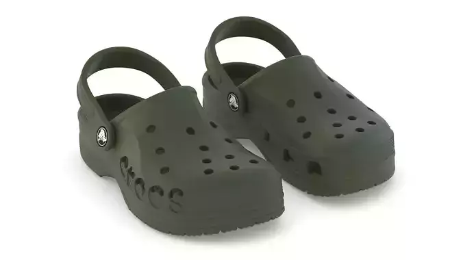 Crocs Baya Clog Army Green 3D model