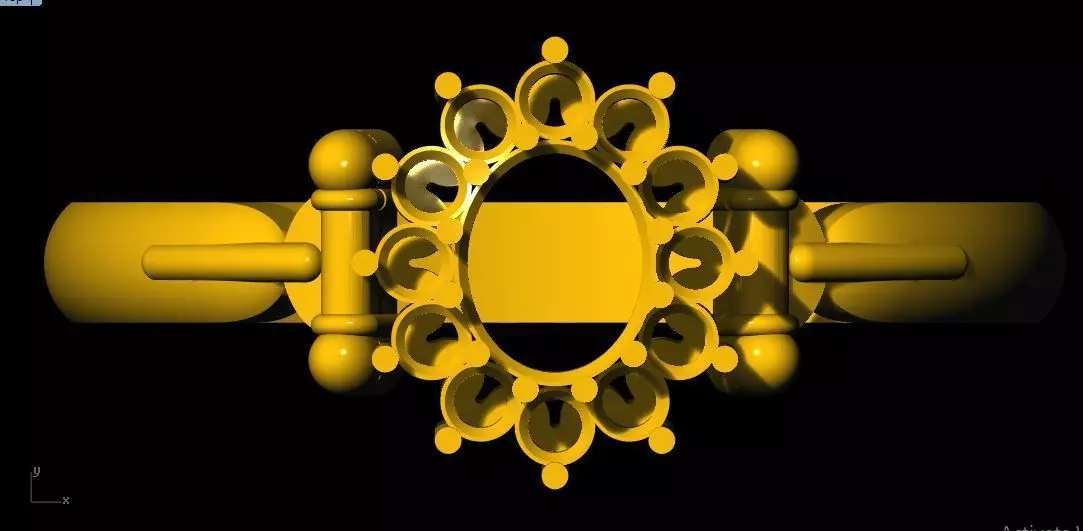 cluster ring 3dm file 3D print model_0