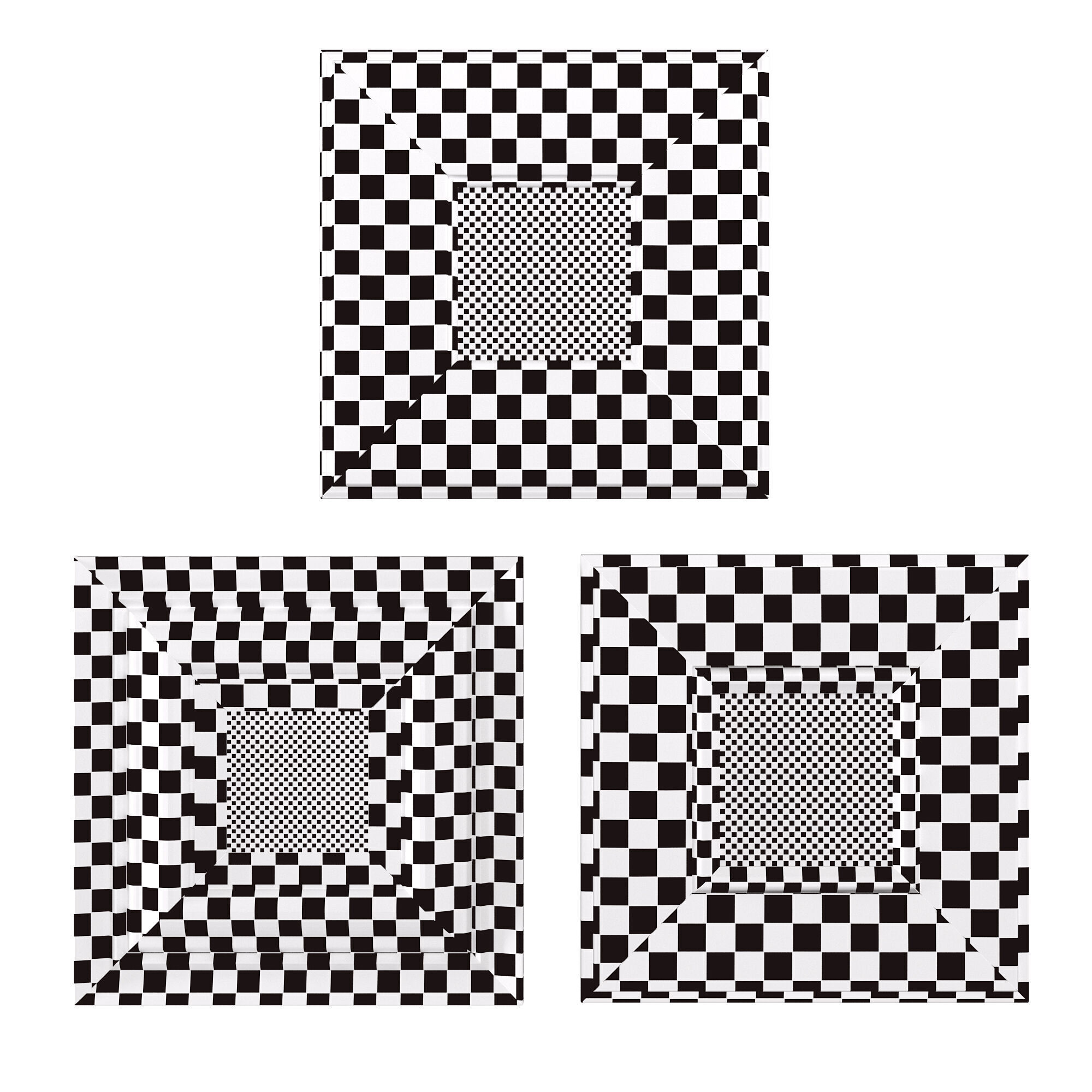 Old painted frames 3D model_9